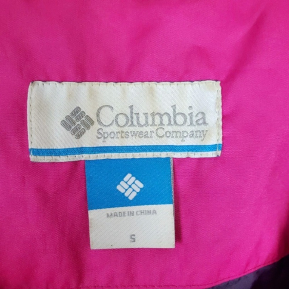 Columbia Omni-Tech Windbreaker Jacket Women's Size Small Pink Hooded Full Zip - Picture 8 of 8